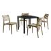 ARES Taupe Dining Set