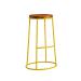 MAX 75 High Stool - Rustic Aged Wooden Seat Pad - End of Line - Yellow