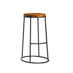 Zap MAX 75 High Stool - Rustic Aged Wooden Seat Pad - Clear Lacquered ZA.580ST