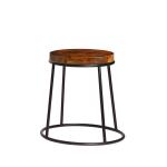 Zap MAX 45 Low Stool - Rustic Aged Wooden Seat Pad - Clear Lacquered ZA.596ST