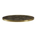 Zap PARISIAN - Dark Marble - Gold metal rim - 60cm dia ZA.6636T
