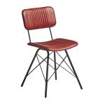 Zap DUKE Side Chair - Leather - Vintage Red ZA.6678C
