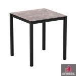 Zap EXTREMA Marble 4 Leg Dining Table - Black - Square - 79cm x 79cm ZA.708CT