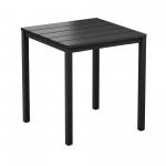 Eko Black Square Dining Aluminium Troy Table - Black Top - 69cm x 69cm