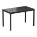 Eko Black Rectangular Dining Aluminium Troy Table - Black Top - 119 x 69cm - 119cm x 69cm