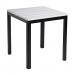 Eko Black Square Dining Aluminium Troy Table - Whitewash Top - 69cm x 69cm