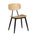 JUNA Side Chair –  Ply Oak and Black Steel