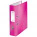 Leitz WOW  Spine Lever Arch File A4 80mm - Metallic Pink - Outer carton of 10