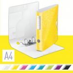 Leitz 180 Active WOW Lever Arch File.  A4. 50mm. Yellow. - Outer carton of 5 11070016