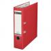 Leitz 180° Plastic Lever Arch File Foolscap 80 mm - Red  - Outer carton of 10