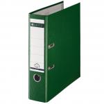 Leitz 180&deg; Plastic Lever Arch File Foolscap 80 mm - Green  - Outer carton of 10 11101055