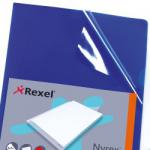 Rexel Nyrex Premium A4 Document Folder, Blue Embossed, 100mic, Cut Flush, L-Folder, Pack of 25 - Outer carton of 4 12161BU