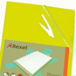 Rexel Nyrex Premium A4 Document Folder, Yellow Embossed, 100mic, Cut Flush, L-Folder, Pack of 25 - Outer carton of 4 12161YE