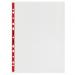 Rexel Quality A4 Punched Pockets with Red Spine, Left Opening, Embossed, Pack of 25 - Outer carton of 4