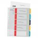 Leitz Cosy 1-5 Printable Index - PP 5 coloured tabs printed 1-5 - A4 Maxi format 