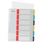Leitz Cosy 1-6 Printable Index - PP 6 coloured tabs printed 1-6 - A4 Maxi format 