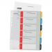 Leitz Cosy 1-6 Printable Index - PP 6 coloured tabs printed 1-6 - A4 Maxi format 
