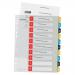 Leitz Cosy 1-10 Printable Index - PP 10 coloured tabs printed 1-10 - A4 Maxi format 