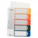 Leitz PC-Printable Heavy Duty Plastic 1-5 Index Paper, A4 - White/Multi-Colour - Outer carton of 20