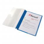 Rexel Nyrex Project File Heavy Weight Clear Front Flat Bar File With Pocket A4 Blue - Outer carton of 5 13045BU