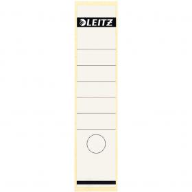 Leitz Self Adhesive Replacement Spine Labels for Standard 80 mm Lever Arch Files, Wide and Long, 61 x 285 mm, Paper, White (Pack of 10) 16400001