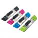 Leitz WOW Active Hole Punch Assorted (Pack of 1; either metallic green, pink, orange, white or blue) - Outer carton of 15