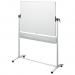 Nobo Classic Steel Mobile Dry Wipe Whiteboard with Horizontal Pivot (Flips Top to Bottom), Magnetic, 1200 x 900 mm, Marker Included, White