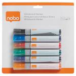 Nobo Liquid Ink Drywipe Markers - Assorted (Pack of 6) 1901419