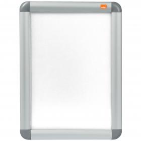 Nobo A4 Snap Frame Poster Holder, Signage Display or Wall Notice Board, Aluminium Frame, Silver 1902214