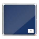 Nobo Premium Plus Felt Lockable Notice Board 6xA4 Blue 1902555