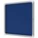 Nobo Premium Plus Felt Lockable Notice Board 6xA4 Blue