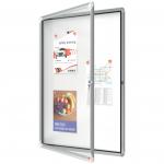 Nobo Premium Plus Magnetic Lockable Notice Board 9xA4 White 1902560