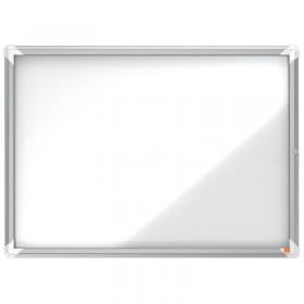Nobo Premium Plus Outdoor Magnetic Lockable Notice Board 8xA4 White 1902579