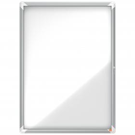 Nobo Premium Plus Outdoor Magnetic Lockable Notice Board 9xA4 White 1902580