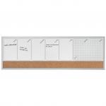 Nobo Small Magnetic Whiteboard Weekly Planner 585x190mm Grey 1903780