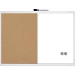 Nobo small Magnetic Whiteboard and Cork Notice Board 585x430mm Assorted - Outer carton of 4 1903784