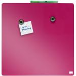 Nobo Mini Magnetic Whiteboard Coloured Tile 360mmx360mm Pink 1903803