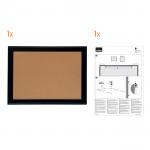 Nobo Small Cork Notice Board With Contemporary Black Frame 585x430mm 1903922