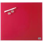 Nobo Glass Small Whiteboard, Red, Magnetic Tile, 300 X 300mm 1903954