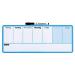 Nobo Mini Magnetic Whiteboard Weekly Planner 360x140mm Blue