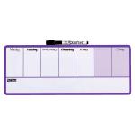 Nobo Mini Magnetic Whiteboard Weekly Planner 360x140mm Purple 1904048