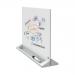 Nobo Glass Desktop Dry Wipe Magnetic Whiteboard; White; Desk Divider