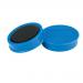 Nobo Magnetic Whiteboard Magnets 10 pack 38mm Coloured Magnets Blue
