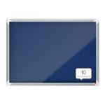 Nobo Premium Plus Felt Lockable Notice Board 8xA4 Blue Hinged 1915327