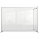 Nobo Premium Plus Clear Acrylic Protective Desk Divider Screen Modular System Extension 1400x1000mm 1915495