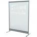 Nobo Premium Plus Clear PVC Free Standing Protective Room Divider Screen 1480x2060mm