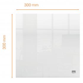 Nobo Transparent Acrylic Mini Whiteboard Desktop or Wall Mounted 300x300mm 1915616