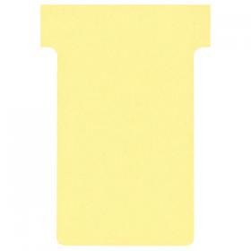 Nobo T-Cards Tab Top 15mm W60x Bottom W48.5x Full H85mm Size 2 Yellow (Pack of 100) - Outer carton of 5 2002004