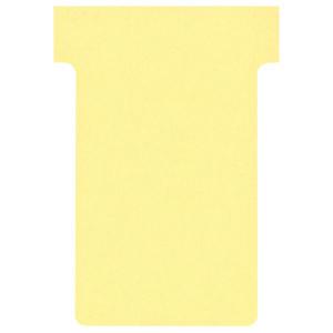 Nobo T-Cards Tab Top 15mm W60x Bottom W48.5x Full H85mm Size 2 Yellow