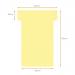 Nobo T-Cards Tab Top 15mm W60x Bottom W48.5x Full H85mm Size 2 Yellow (Pack of 100) - Outer carton of 5